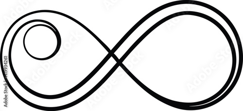 Line art infinity symbol 