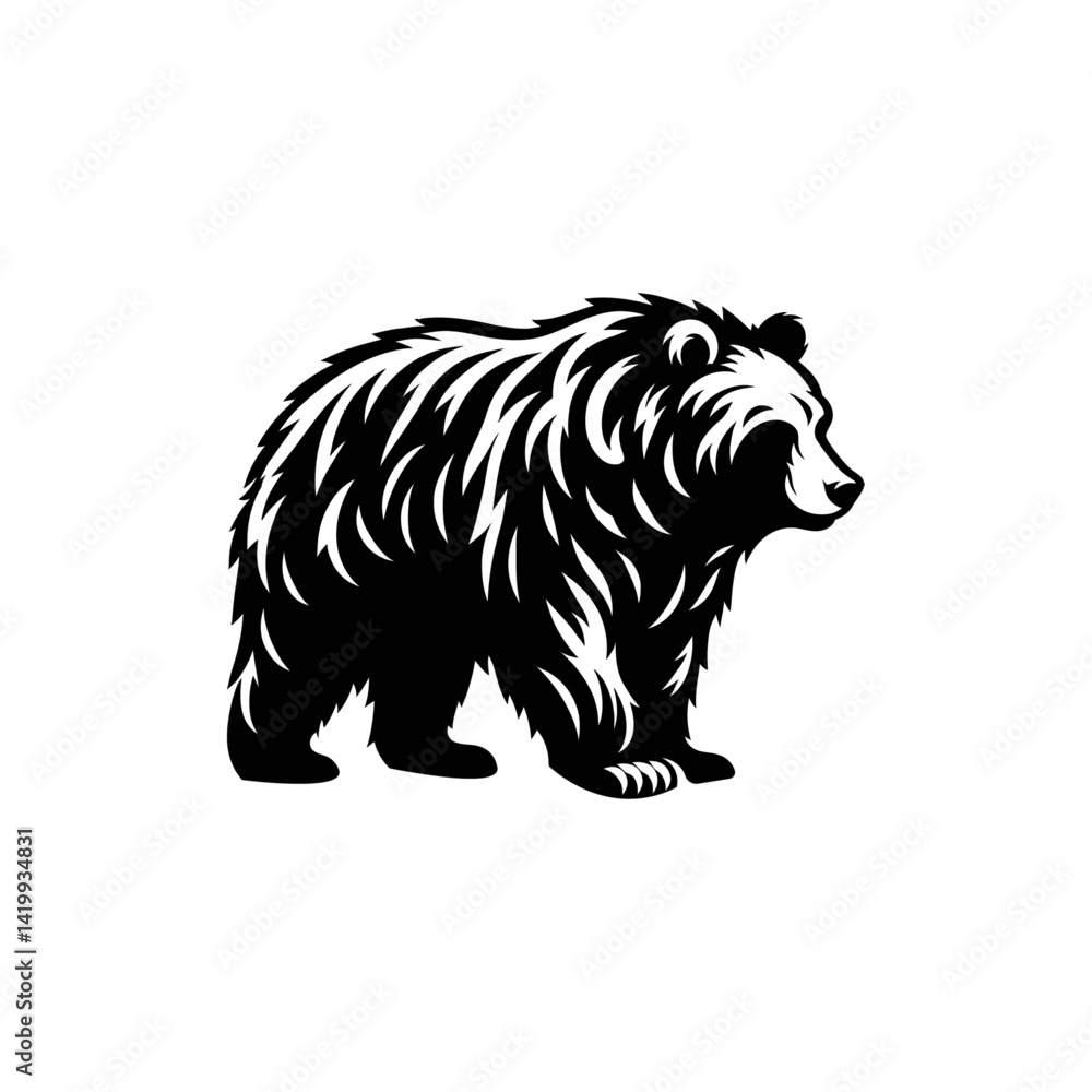 Obraz premium Bear Silhouette Vector