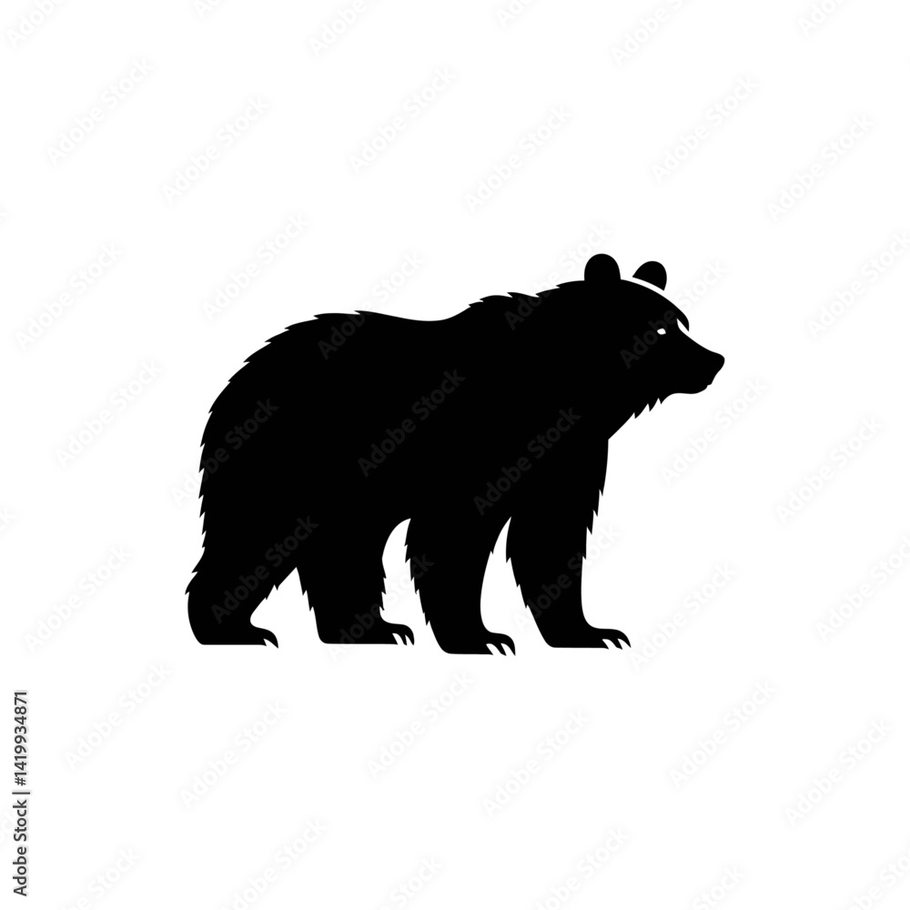 Fototapeta premium Bear Silhouette Vector