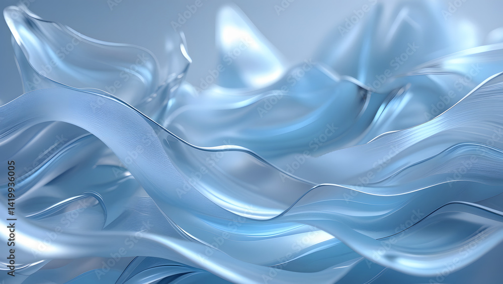Glass-style abstract wallpaper with transparent layered shapes and soft blue glow, inspired background Glass-style abstract wallpaper with transparent layered shapes and soft blue glow, inspired background