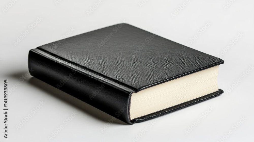 an image of close black book on a white background an image of close black book on a white background