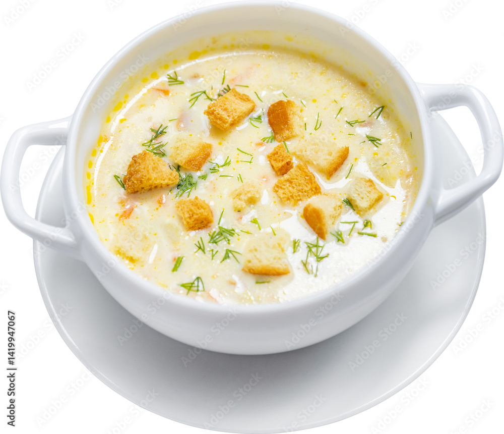cheese soup with croutons cheese soup with croutons