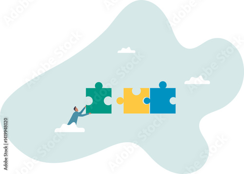 Solve problem or solution to achieve business success, decision, creativity or skill to overcome difficulty and finish work.character for design.