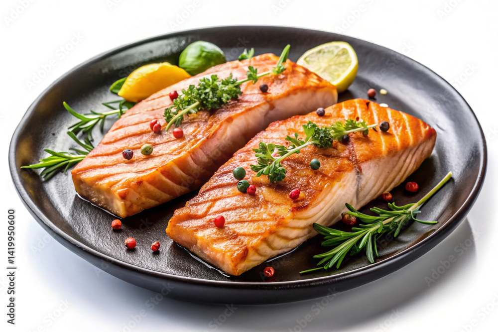 grilled salmon with vegetables grilled salmon with vegetables
