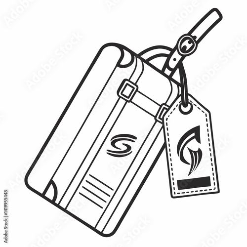 Luggage Icon With Personalized Tag Vector Illustration Perfect For Web Design