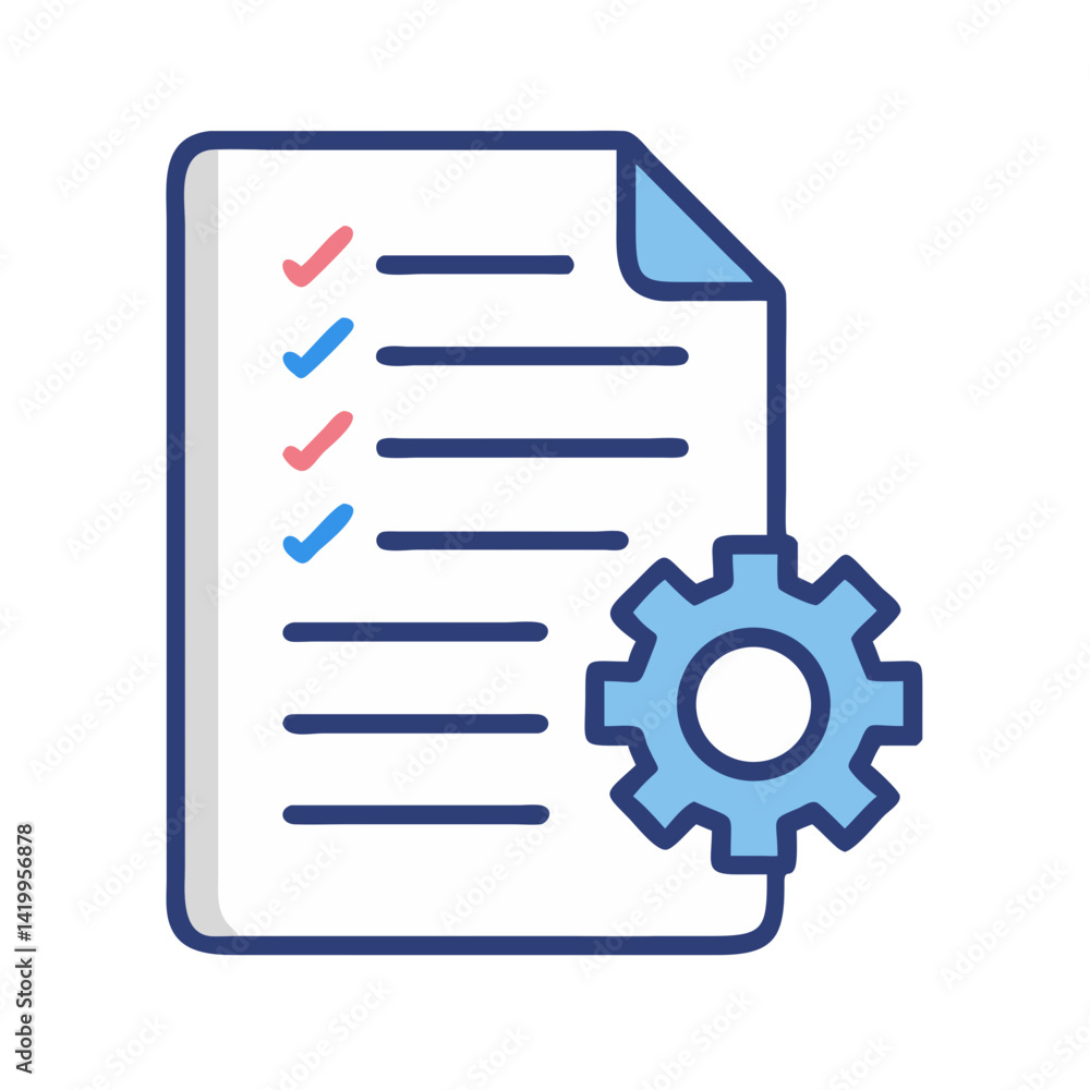 Checklist Document Icon Representing Project Task Management and To-Do Lists Checklist Document Icon Representing Project Task Management and To-Do Lists