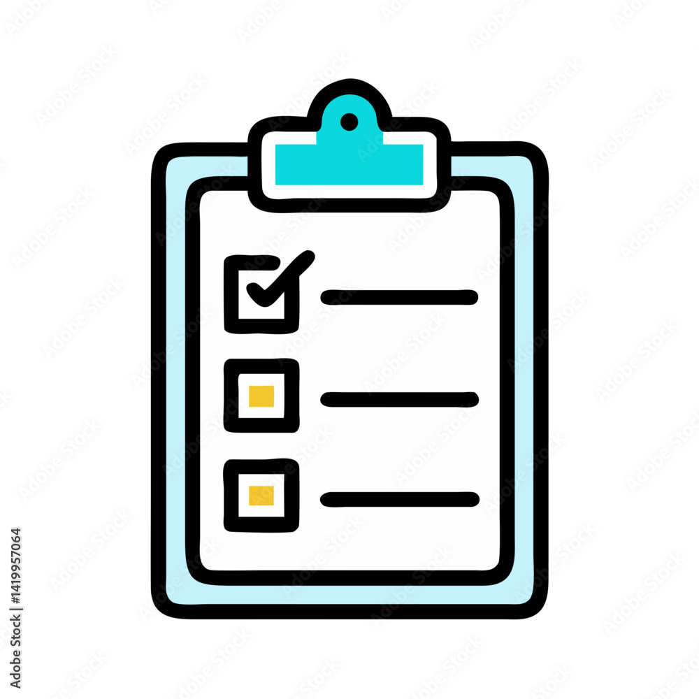 Clipboard Icon Representing Academic Checklist and Task Management Clipboard Icon Representing Academic Checklist and Task Management