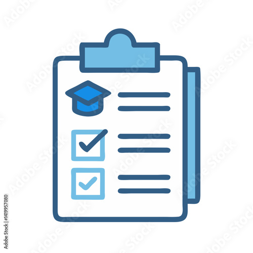 Clipboard Icon Representing Academic Checklist and Task Management