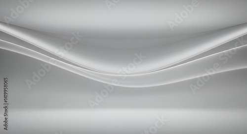 Wallpaper Mural Elegant Abstract Grey Waves Background Smooth Modern Design Curved Lines Subtle Texture Torontodigital.ca