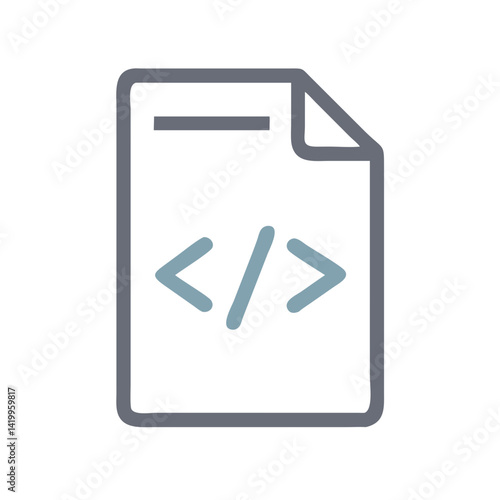 HTML File Icon Representing Web Page Markup and Website Development