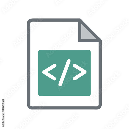 HTML File Icon Representing Web Page Markup and Website Development