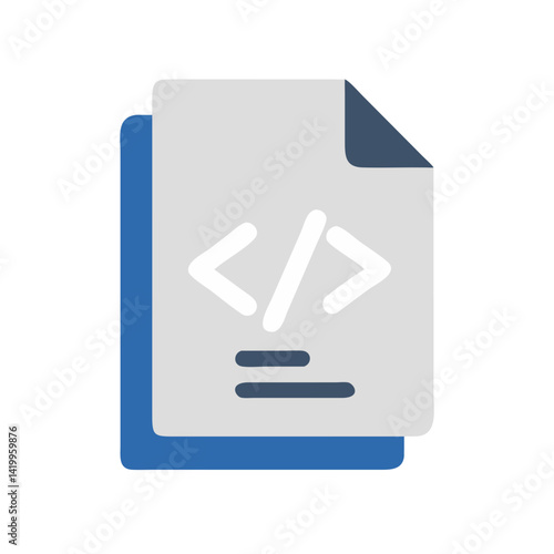 HTML File Icon Representing Web Page Markup and Website Development