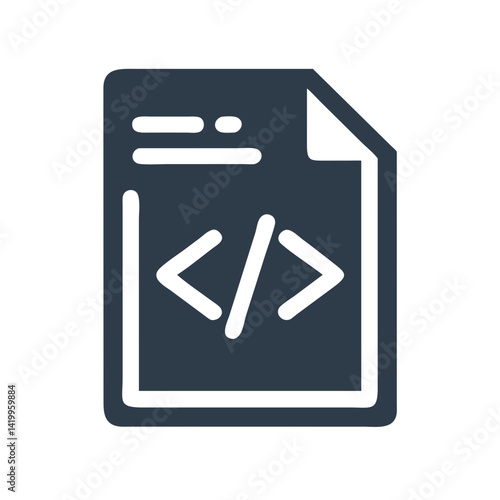 HTML File Icon Representing Web Page Markup and Website Development