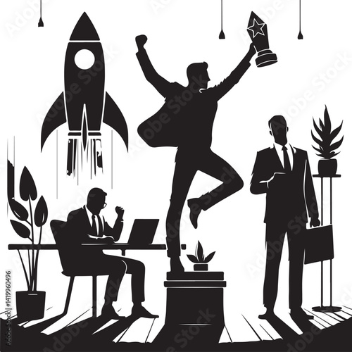 Startup kickoff vector
