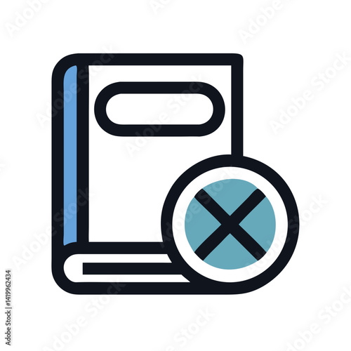 No Book Icon Representing Restricted Reading and Limited Access to Educational Material
