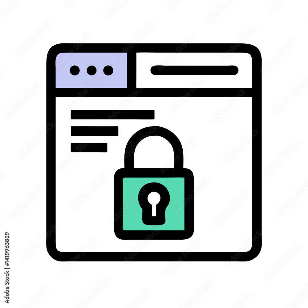 SSL File Icon Representing Secure Website Encryption and Data Protection SSL File Icon Representing Secure Website Encryption and Data Protection
