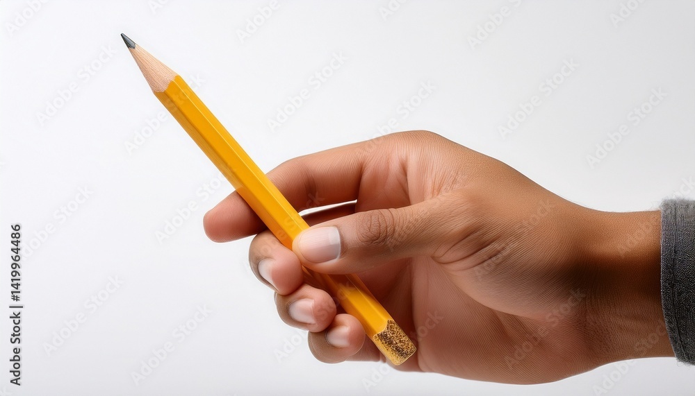 hand holding pencil hand holding pencil