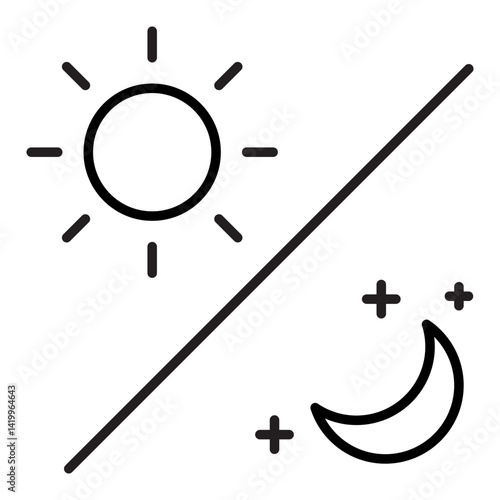 Time of Use Icon. Dosage Scheduling and Day-Night Cycle Consideration Symbol