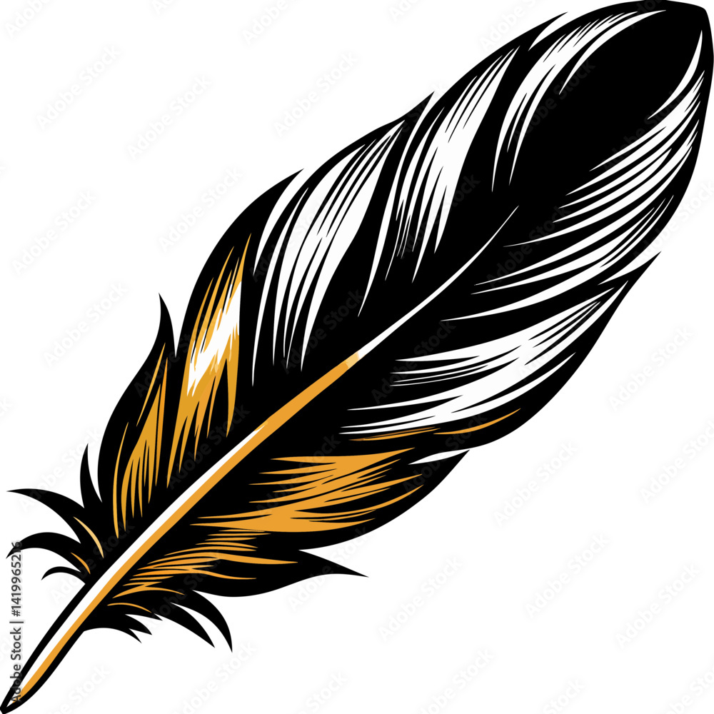 Obraz premium feather isolated on white background