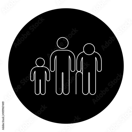 Age Factors Icon. Age-Based Medical Personalization and Dosage Adjustment