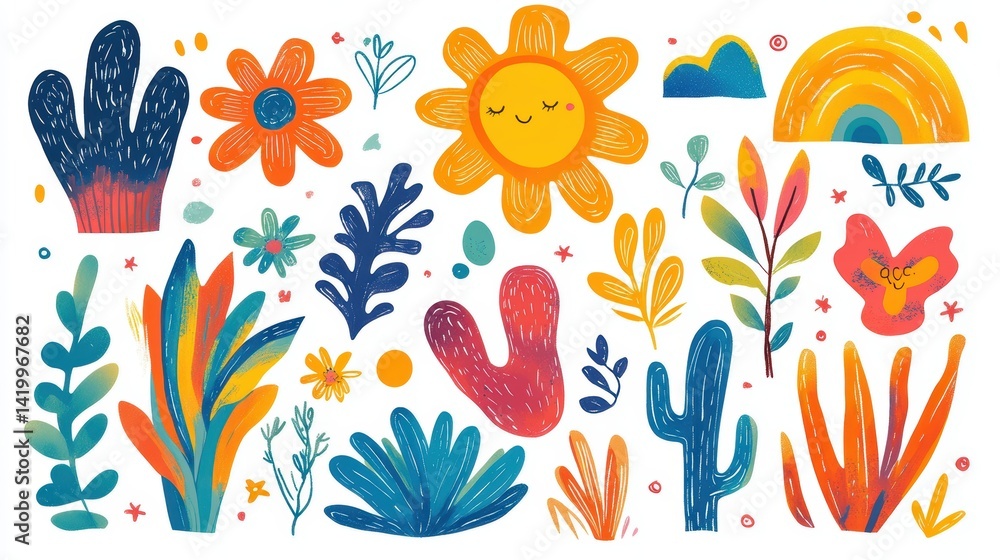 Obraz premium seamless pattern with flowers