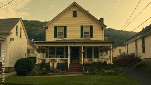 Wallpaper Mural A traditional house sits in a quiet residential neighborhood Torontodigital.ca