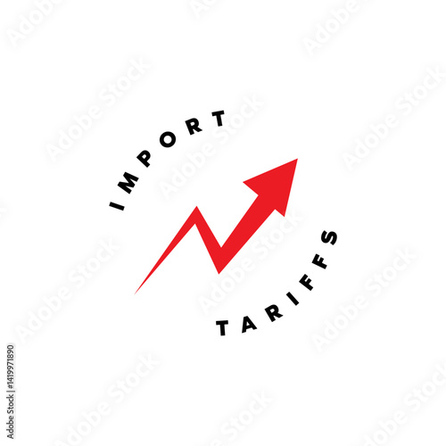 Import tariffs Trade war policy.American tariffs US government import taxation policy