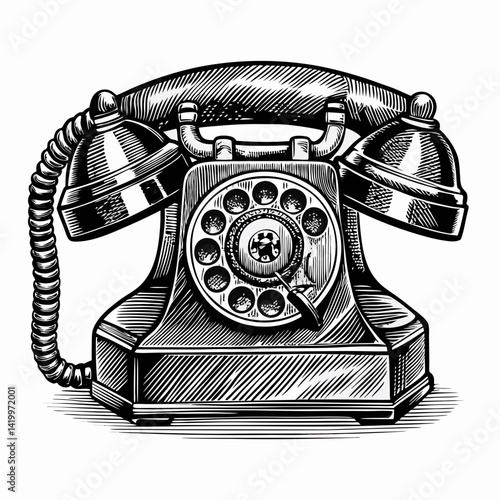 old phone isolated