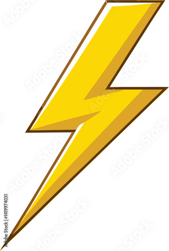 Free Download Yellow Lightning Bolt Charge Isolated On Vector Icon Illustration - GFXLoad