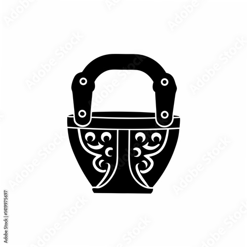 creative Silhouette Crucible Icon Vector Illustration