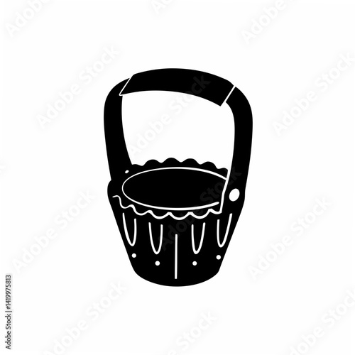 creative Silhouette Crucible Icon Vector Illustration