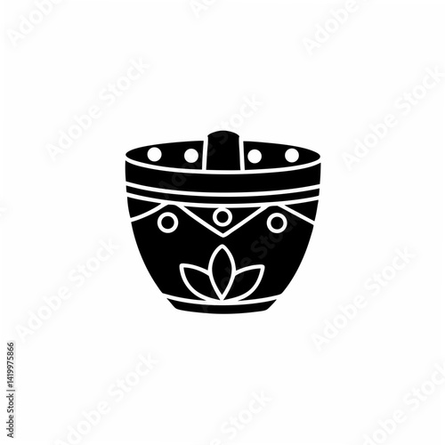 creative Silhouette Crucible Icon Vector Illustration