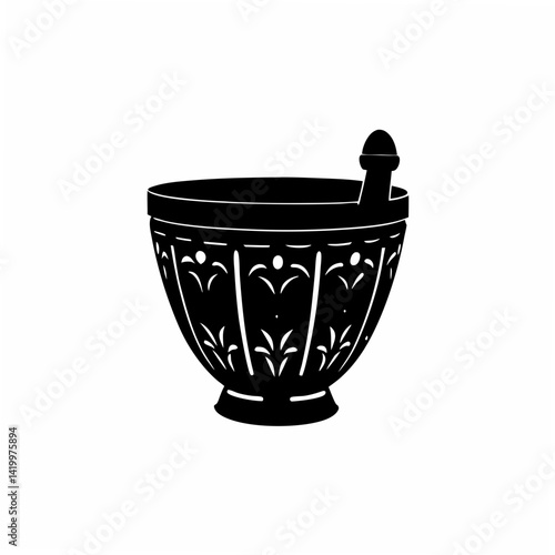 creative Silhouette Crucible Icon Vector Illustration
