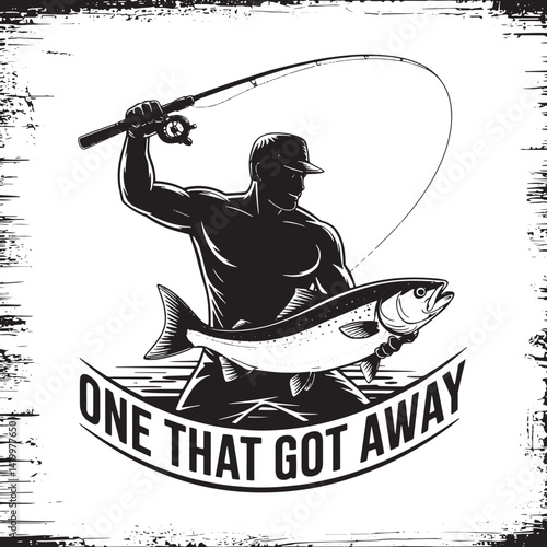 vector illustration of a Fisherman
