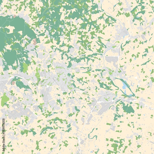 City map of Perugia, Italy