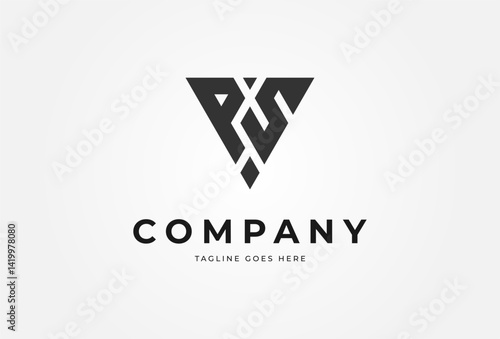 Initial Letter PS Logo, Letter P with S combination, Can be used for brand and company logos, vector illustration