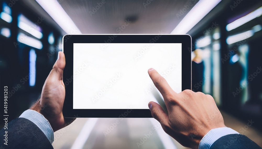 The tablet serves as a focal point for discussion. The tablet serves as a focal point for discussion.