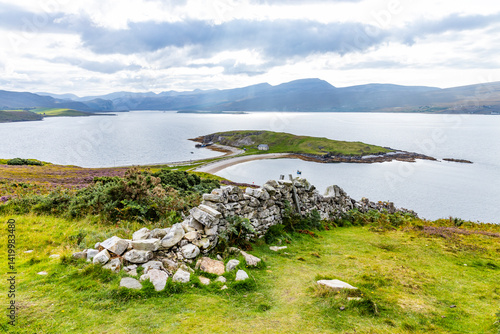 Ard Neackie Lime Kilns sit on a narrow strip of land in the Scottish Highlands, surrounded by Loch Eriboll’s blue waters. A scenic and historic site where nature meets quiet industrial heritage.