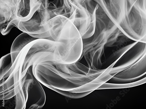 Abstract Smoke Flow in Monochrome