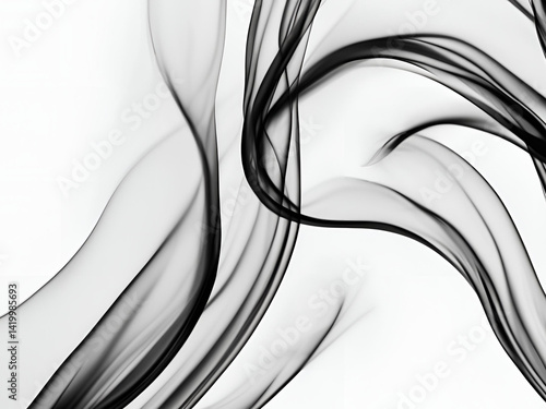 Abstract Smoke Flow in Monochrome