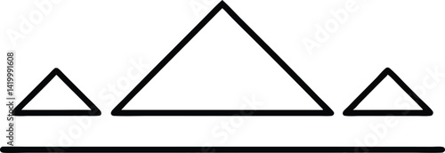 inequality line art vector icon.