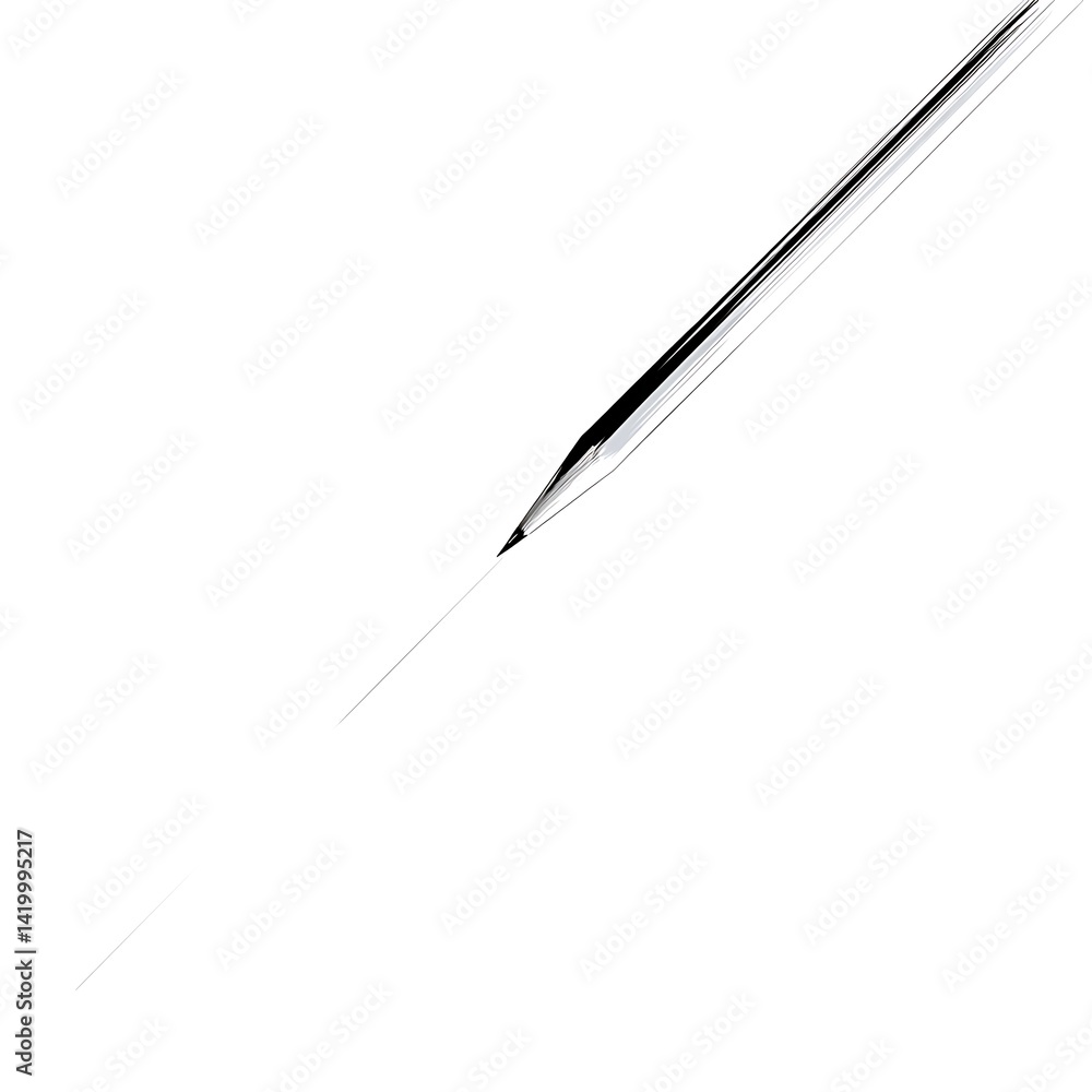 Artistic Representation of a Pencil Drawing a Line Across a Blank White Background in Black and White Artistic Representation of a Pencil Drawing a Line Across a Blank White Background in Black and White