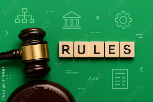 Gavel Rules Law Justice Legal System Governance Regulation Policy Compliance Order Structure Administration Authority Judicial Process Legal Framework Guidelines Principles Code of Conduct Business   