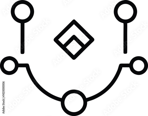 strategy line art vector icon.