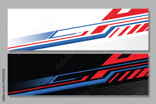 car livery graphic vector. abstract background design for vehicle vinyl wrap and sports car, racing car, rally, and decal in white and black color background