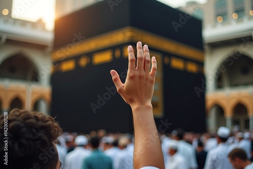 Umrah Pilgrims in Prayer – Intimate Encounter with the Holy Kaaba