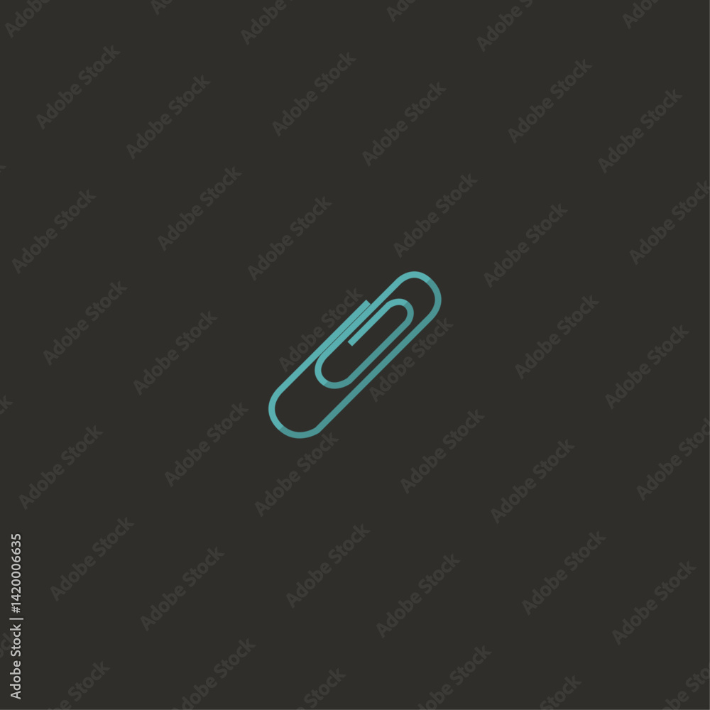 Paperclip icon flat vector design Paperclip icon flat vector design