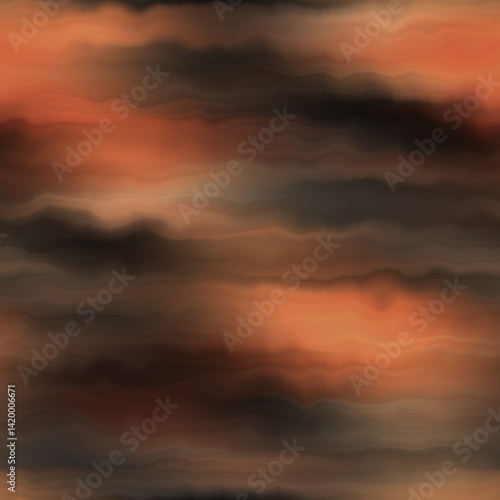 Earth strata blurry seamless pattern. Grunge ombre melange wallpaper for tie dye earthy abstract endless background. 
