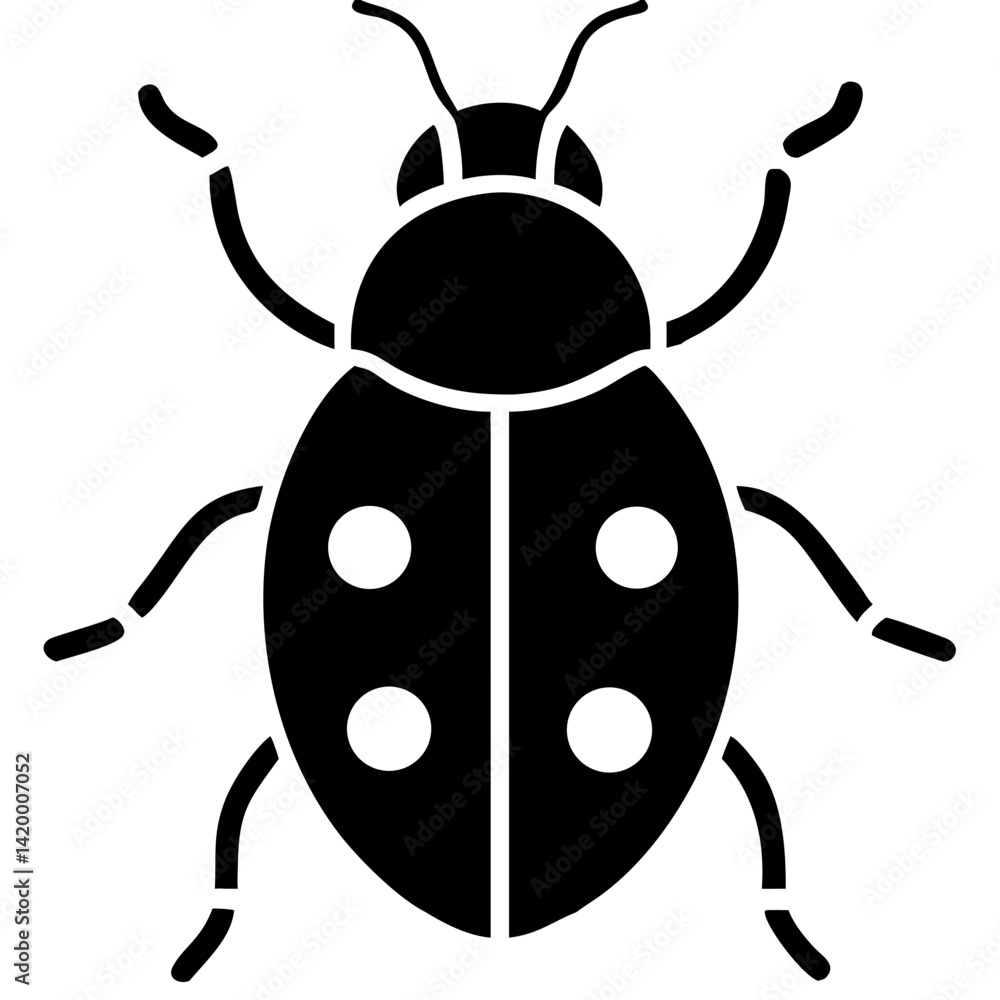 Obraz premium creative details Ladybug icon vector illustration