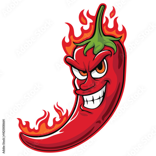 red hot chili pepper cartoon